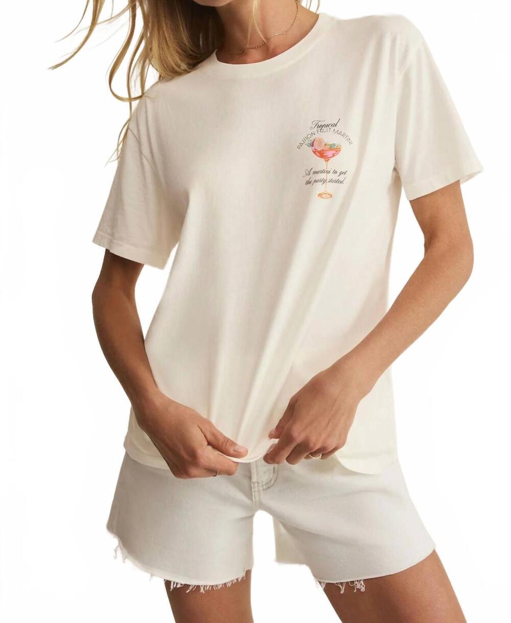 NEW Z SUPPLY passion short sleeve boyfriend tee in white